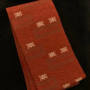 요네자와 초목 염색 리버서블 감색 반폭 오비