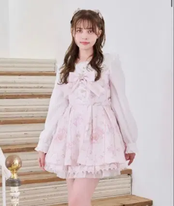 리즈리사 LIZLISA 주얼리 패턴 셋업 핑크