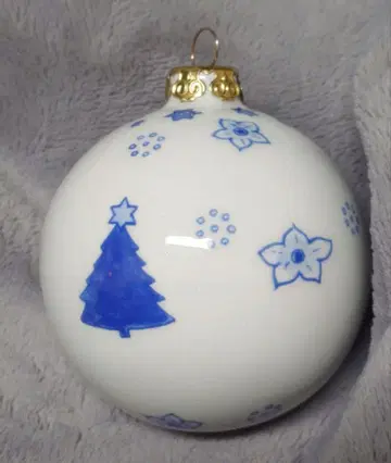 미피 크리스마스 오너먼트 델프트 블루 원형