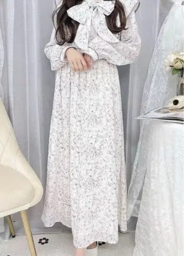 evelyn 프릴 꽃무늬 롱 원피스