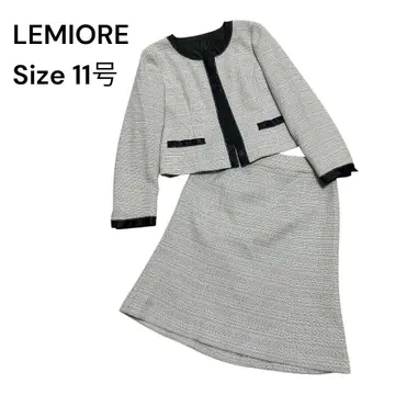 LEMIORE 11호 L 포멀 슈트 셋업 노카라 엄마 여성 수트