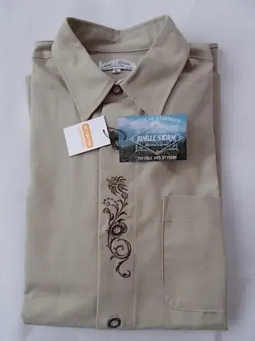 새상품 JUNGLE STORM 정글 스톰 자수 로리안 셔츠 L