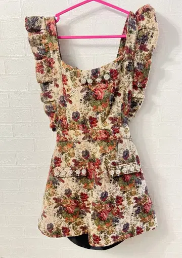 스완키스 고블랑 원피스 고블랑 직조 무릎 기장 원피스 고블랑 패턴 원피스