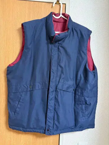 리버서블 베스트 네이비 와인 레드