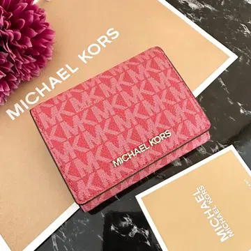 4 새상품 MICHAEL KORS 마이클코어스 지갑 접이식 지갑 핑크