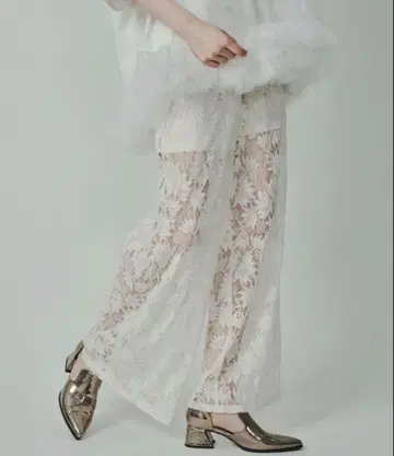 [ LA BELLE ETUDE ] 전체 레이스 와이드 팬츠