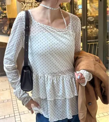 mystic 도트 티어드 풀오버