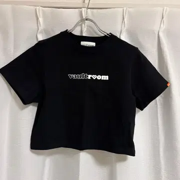 [ Women's ] HEART LOGO CROPPED TEE / BLK