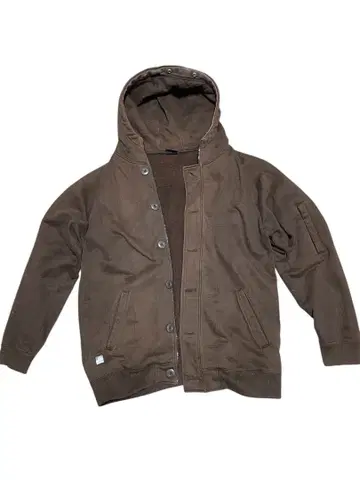 후드 부착 자켓 남성용 브라운