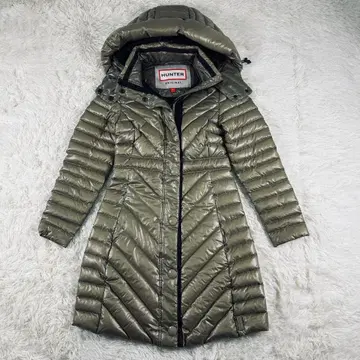 헌터 오리지널 다운 코트 2way 풀 집업 후드 탈부착 가능