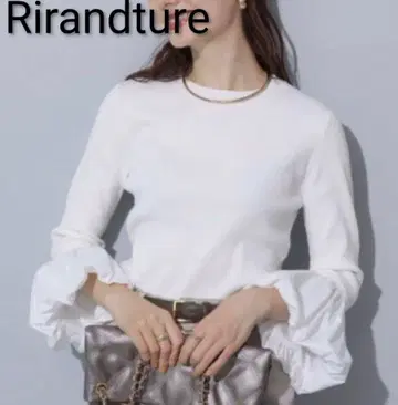 리랜드트루 2WAY 벌룬 슬리브 니트 이소재 절개