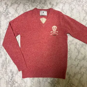 마크앤로나 상의 니트 스웨터 핑크 겨울 V넥