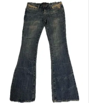 00s 그런지 해외 걸 부츠컷 데님 로우라이즈 y2k 라메