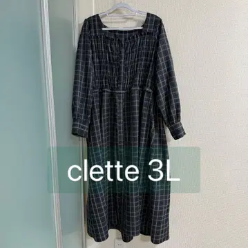 CLETTE 오리지널 스퀘어넥 셔링 원피스 3L