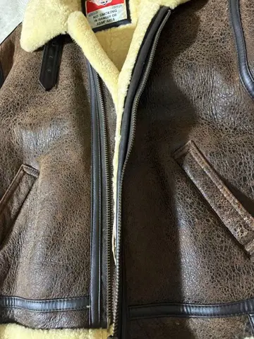 Skelly 가죽 자켓 브라운