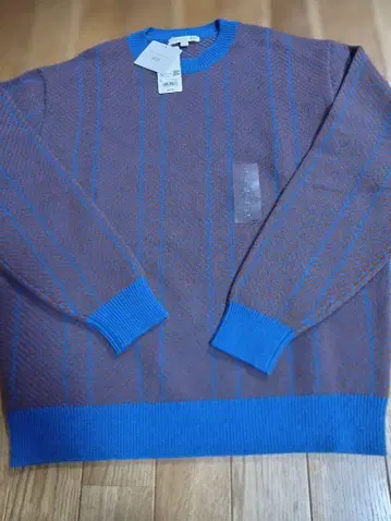 유니클로 JW ANDERSON 브라운 블루 니트 L 사이즈 MENS