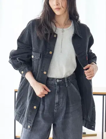 Ungrid 빅 실루엣 데님 자켓