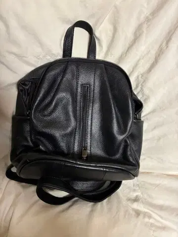 블랙 가죽 백팩 조정 가능 스트랩