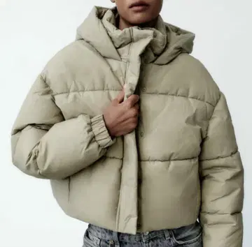 ZARA 아노락 패디드 자켓 다운