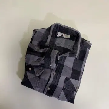 90s FIVE BROTHER 좋은 배색 블록 체크 플란넬 셔츠 XL