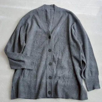 [ 빅 사이즈 XL ] 무인양품 니트 가디건 울 혼방 V넥