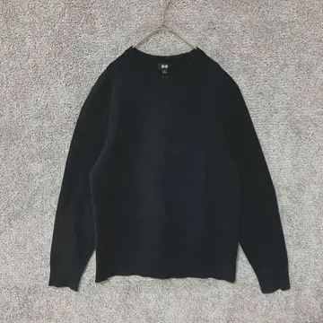 유니클로 M 워셔블 스트레치 밀라노 리브 크루넥 스웨터 캐주얼