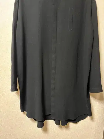 [ Ohta ] 블랙 긴팔 롱 셔츠