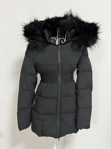 GYDA 블랙 롱 다운 자켓 후드 부착