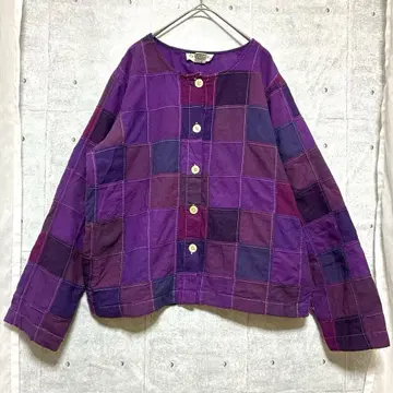 올비즈 가디건 패치워크 코튼 100% 빈티지 구제 의류