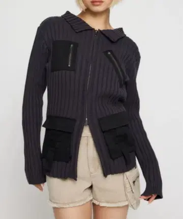 LAGUA GEM 코튼 포켓 니트