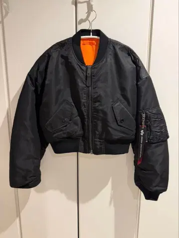 ALPHAXEMODA 드롭 숄더 MA-1 블랙