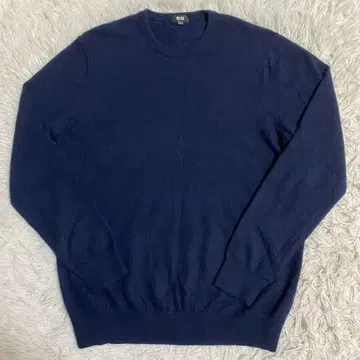 [ 새상품급 ] UNIQLO 캐시미어 100% 크루넥 네이비 XL 사이즈
