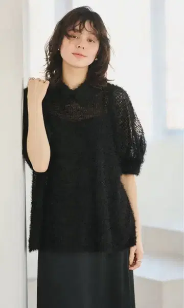 #Newans 휠라 퍼프 슬리브 블라우스