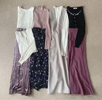 오피스 캐주얼 여성용 의류 묶음 판매 돌려입기 코디 핑크