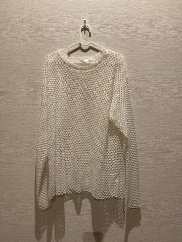 [ Otte ] 메쉬 디자인 긴팔 티셔츠 화이트