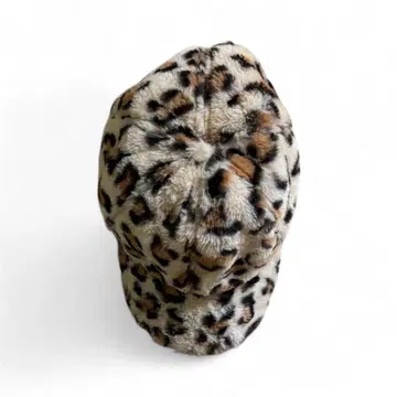 여성용 레오파드 무늬 퍼 캡