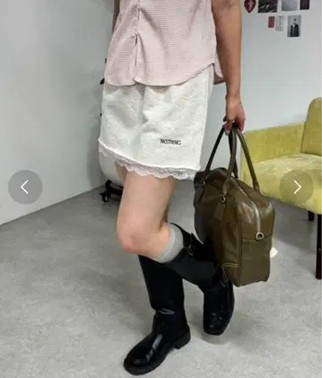 [neutral] 맨투맨 레이스 미니 스커트