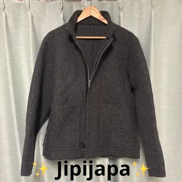 [새상품급] Jipijapa 히피하파 울 가죽 더블 지퍼
