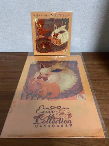클리어 파일 자수 스티커 Eevee Collection 부스터