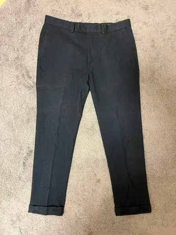 BEAUTY & YOUTH 앵클 코튼 슬림 슬랙스