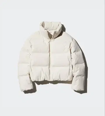 심리스 다운 숏 자켓 화이트