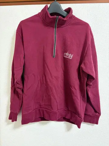 Manhattan Portage 버건디 하프 지퍼