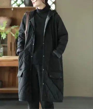 블랙 퀼팅 자켓 XXL