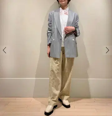 BACCA 바카 헤어라인 더블 자켓 근년 울 실크