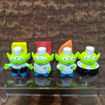 리틀 그린멘 스시 셰프 피규어 4개