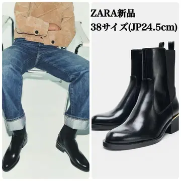 ZARA 힐 숏부츠 38(JP24.5cm) 택 포함 새상품