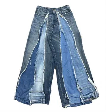 리메이크 데님 팬츠 remake denim pants 프린지 데님 팬츠
