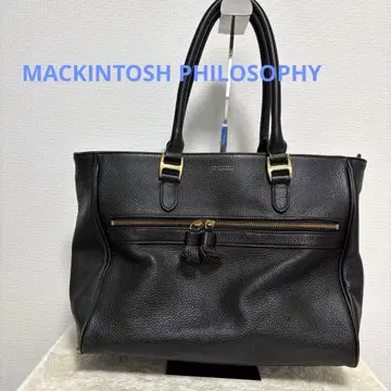 매킨토시 철학 토트백 핸드백 블랙 A4 사이즈