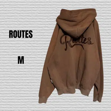 [ ROUTES ] 후드티 풀오버 후디 브라운 M 사이즈