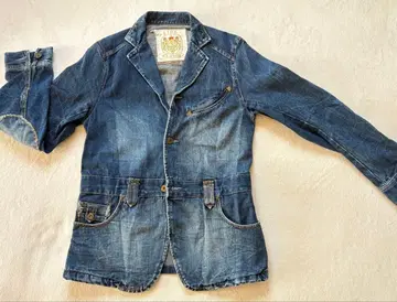 자수 데님 자켓